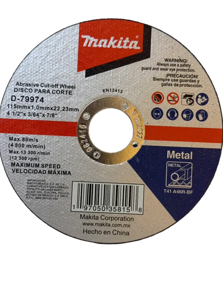 Disco Corte De Metal 4 1/2" D-79974 Makita