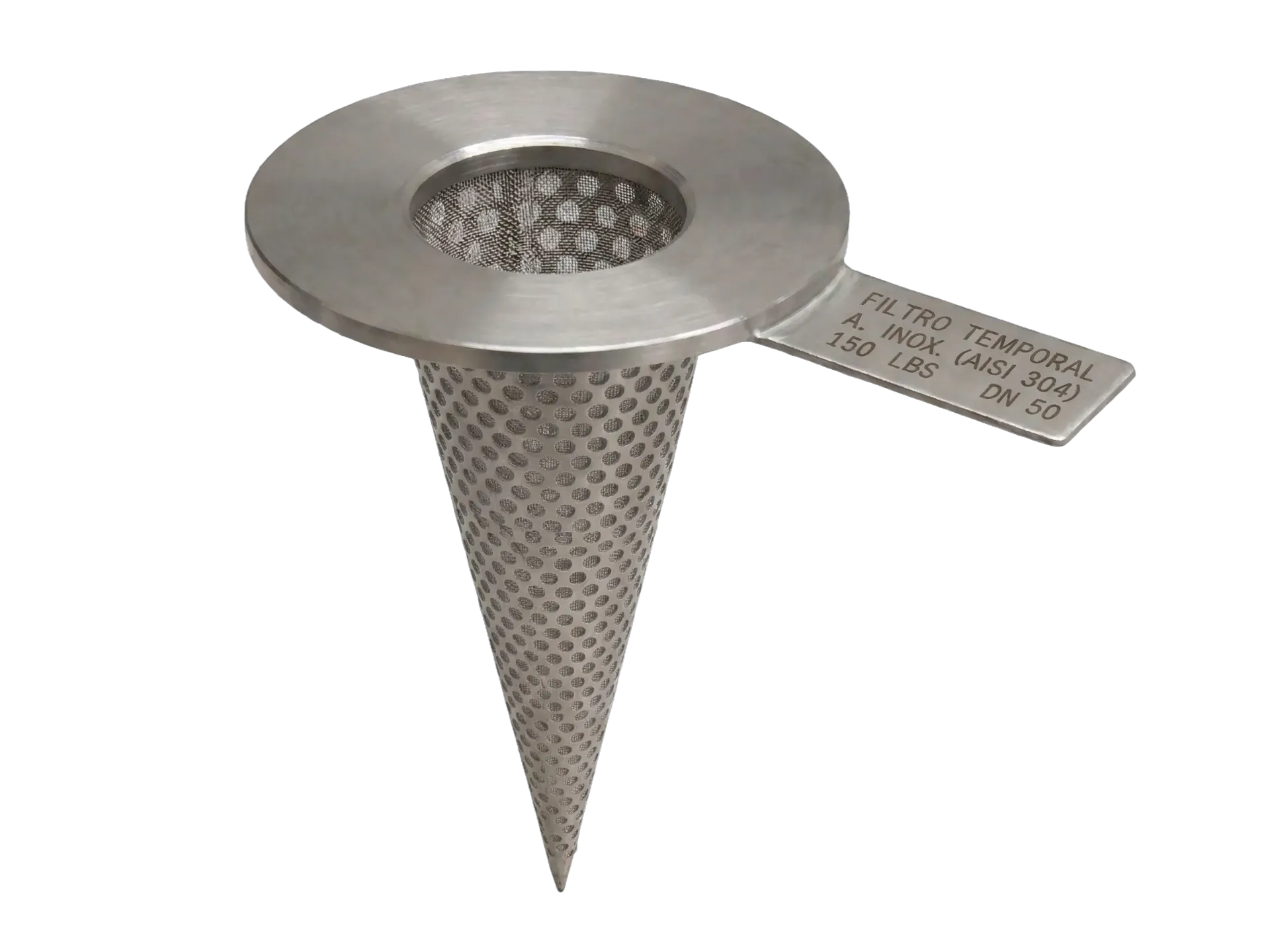 Filtro Temporal Cónico AISI 304 150 LBS